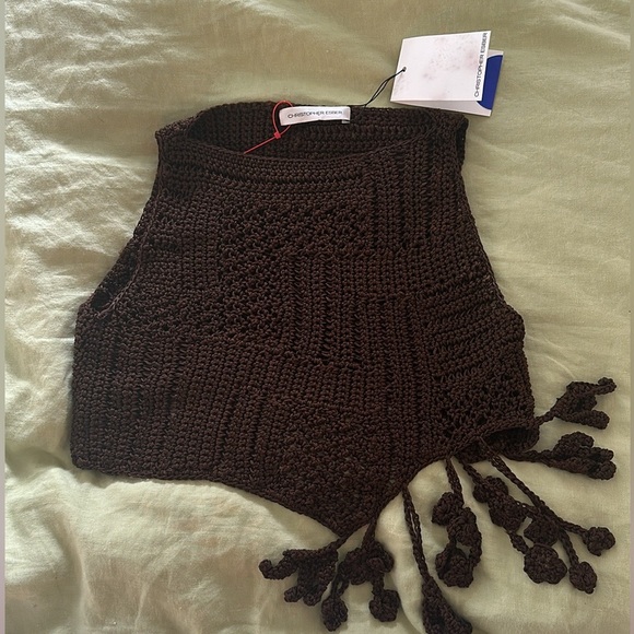 Christopher Esber chocolate brown KNIT SET - (NWT’s) stunning !Top S/M, skirt M - Picture 11 of 12